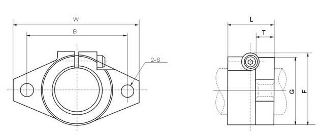 sourcing map 8mm Shaft Support SHF8 Flange Mount Linear Motion Slide Rail Guide Blocks for CNC 3D Printer Pack of 2