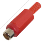 Phono In-Line Socket Red
