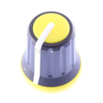 15/11.2mm Push Fit Knob Coloured Insert Yellow