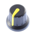 16/11.5mm Push Fit Knob with Yellow Pointer