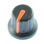 16/11.5mm Push Fit Knob with Orange Pointer