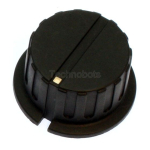 6mm Black Control Knob 35mm