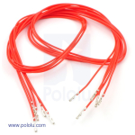 Pre-crimped Wire Female/Female 60cm Red