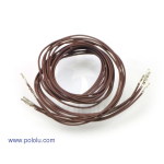 Pre-crimped Wire Female/Female 90cm Brown