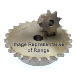 08B Steel Chain Sprocket 1/2" - 8T