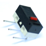 Subminiature microswitch with button actuator, right angle PCB mounting