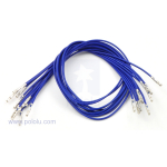 Pre-crimped Wire Female/Female 30cm Blue