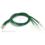 Pre-crimped Wire Male/Female 30cm Green