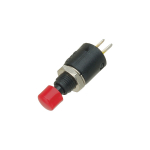 Mini Push Button Switch, Push to Make, Red