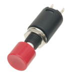 Large 10mm Latching Push Button Switch, Red