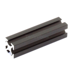 MakerBeam - 40mm Long Black Anodised Beam, Threaded