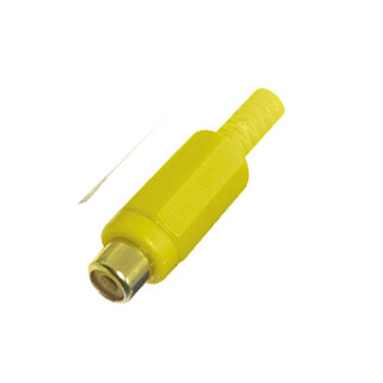 Phono In-Line Socket Yellow