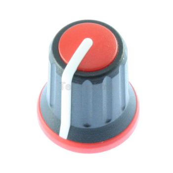 15/11.2mm Push Fit Knob Coloured Insert Red