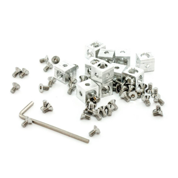 MakerBeam - Corner Cube Kit in Clear - Pack of 12 with Hex Key