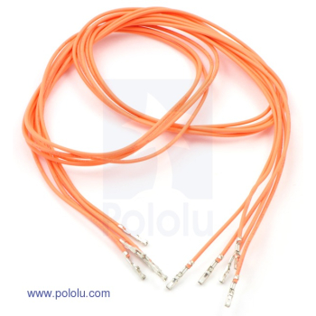 Pre-crimped Wire Female/Female 60cm Orange