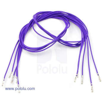 Pre-crimped Wire Female/Female 60cm Purple