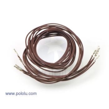 Pre-crimped Wire Female/Female 90cm Brown