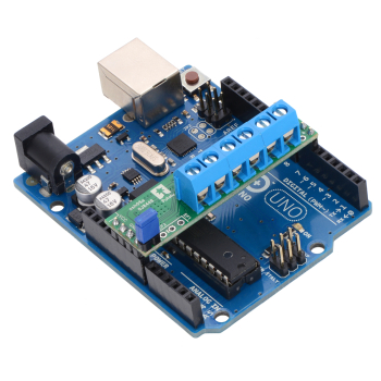 Pololu A4990 Dual Motor Driver Shield on an Arduino Uno