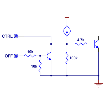 OFF and CTRL input structures of Pushbutton Power Switch with Reverse Voltage Protection