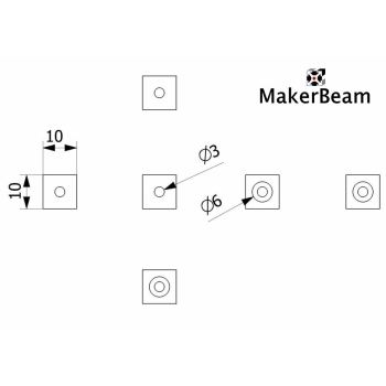 Makerbeam cube dimensions