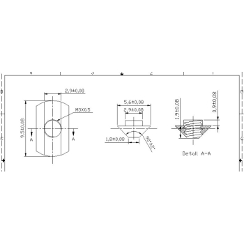 Makerbeam t-slot nut dimensions