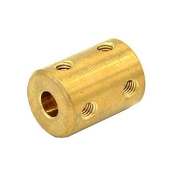 Solid brass shaft coupling