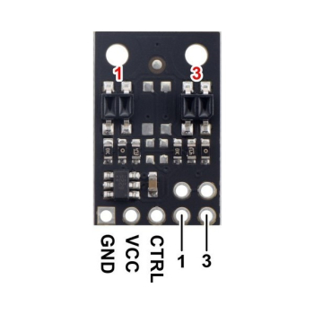 Pin out diagram of the reflectance sesnor