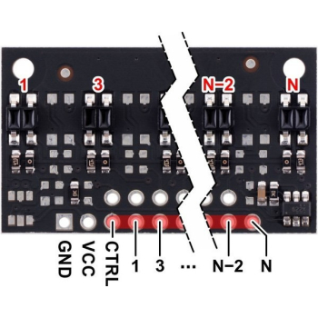 Pin out diagram of the reflectance sesnor