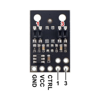 Pin out diagram of the reflectance sesnor