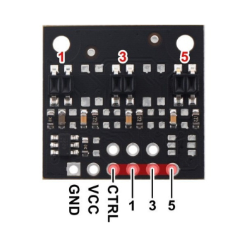 Pin out diagram of the reflectance sesnor