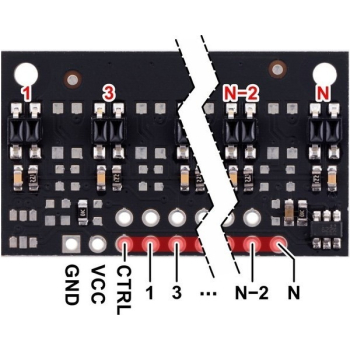 Pin out diagram of the reflectance sesnor