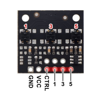 Pin out diagram of the reflectance sesnor