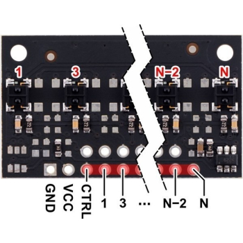 Pin out diagram of the reflectance sesnor