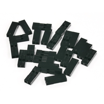 Makertronics Pack of 25, 2-way Crimp Housings for Pre-Crimped Wires