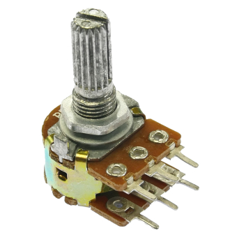 Long shaft dual gain potentiometer