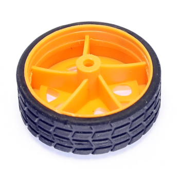 Makertronics Orange Wheel 30x10.5mm for 2mm Shafts