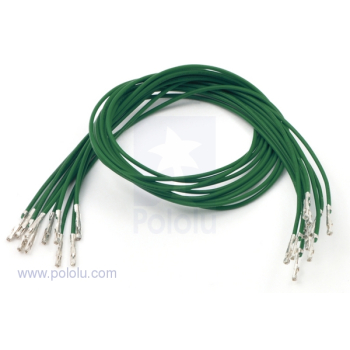 Pre-crimped Wire Female/Female 30cm Green