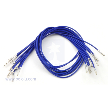 Pre-crimped Wire Female/Female 30cm Blue