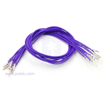 Pre-crimped Wire Female/Female 30cm Purple