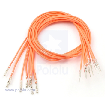Pre-crimped Wire Male/Female 30cm Orange