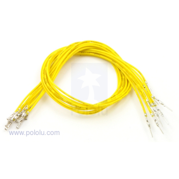 Pre-crimped Wire Male/Female 30cm Yellow