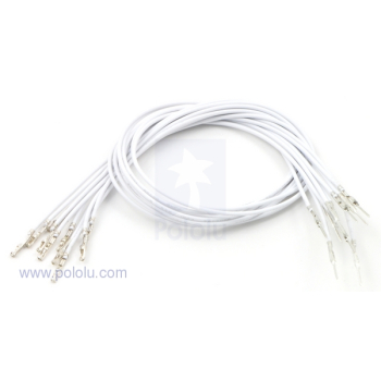 Pre-crimped Wire Male/Female 30cm White