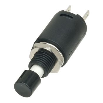 Small Latching Push Button Switch, Black