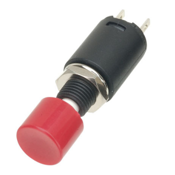 Large 10mm Latching Push Button Switch, Red