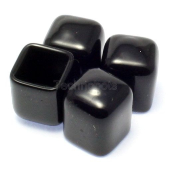 MakerBeam - Vinyl End Caps, Black, Pack of 4