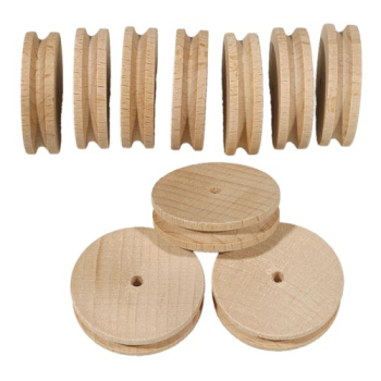 40mm Wooden Pulley Pack of 10