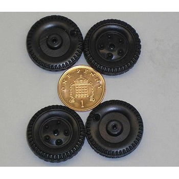 Plastic Wheel 25x10x2.6mm pk/4