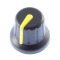 16/11.5mm Push Fit Knob with Yellow Pointer