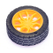 Makertronics Orange Wheel 30x10.5mm for 2mm Shafts